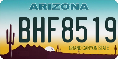 AZ license plate BHF8519