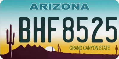 AZ license plate BHF8525
