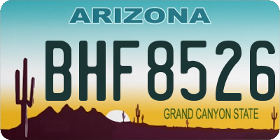 AZ license plate BHF8526