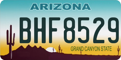 AZ license plate BHF8529