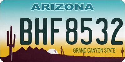 AZ license plate BHF8532