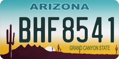 AZ license plate BHF8541