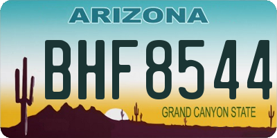 AZ license plate BHF8544