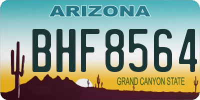 AZ license plate BHF8564