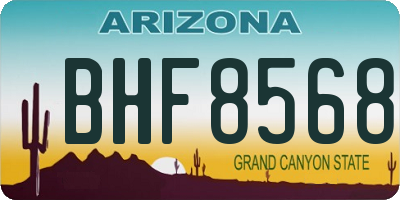 AZ license plate BHF8568