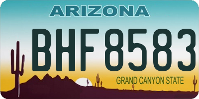 AZ license plate BHF8583