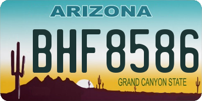 AZ license plate BHF8586