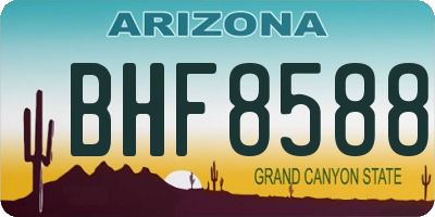 AZ license plate BHF8588