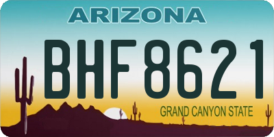 AZ license plate BHF8621