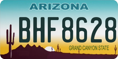 AZ license plate BHF8628