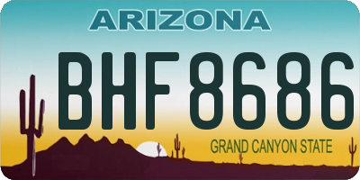 AZ license plate BHF8686