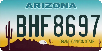 AZ license plate BHF8697
