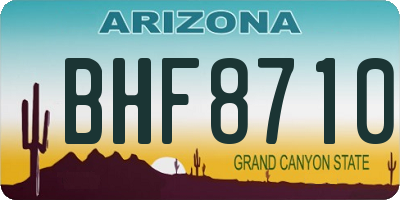 AZ license plate BHF8710