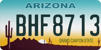 AZ license plate BHF8713