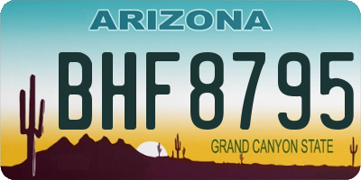 AZ license plate BHF8795