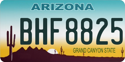 AZ license plate BHF8825