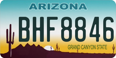 AZ license plate BHF8846