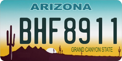AZ license plate BHF8911