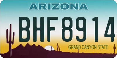 AZ license plate BHF8914