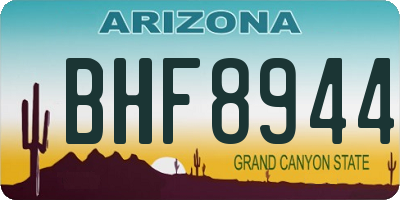 AZ license plate BHF8944