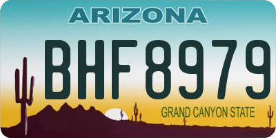 AZ license plate BHF8979