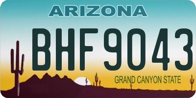 AZ license plate BHF9043