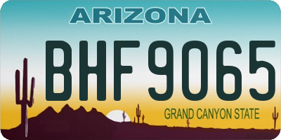 AZ license plate BHF9065