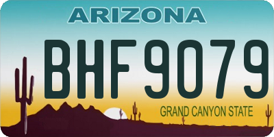 AZ license plate BHF9079