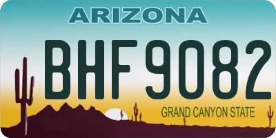 AZ license plate BHF9082