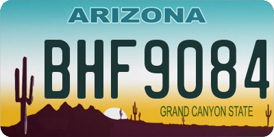 AZ license plate BHF9084