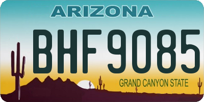 AZ license plate BHF9085