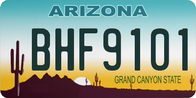 AZ license plate BHF9101
