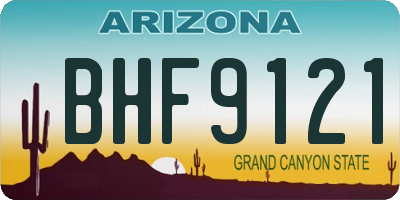 AZ license plate BHF9121