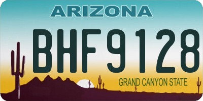 AZ license plate BHF9128