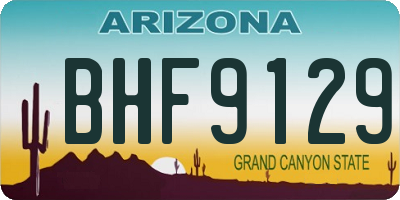 AZ license plate BHF9129