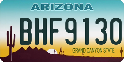 AZ license plate BHF9130