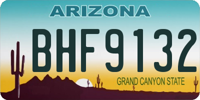 AZ license plate BHF9132