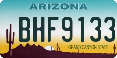 AZ license plate BHF9133