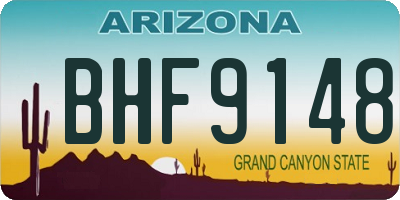 AZ license plate BHF9148