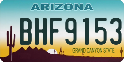 AZ license plate BHF9153