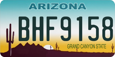 AZ license plate BHF9158