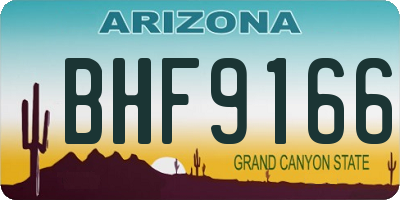 AZ license plate BHF9166