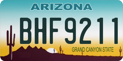 AZ license plate BHF9211
