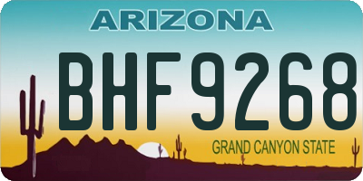 AZ license plate BHF9268
