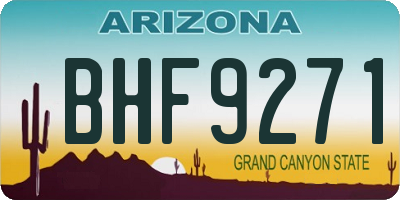 AZ license plate BHF9271