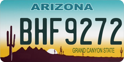 AZ license plate BHF9272