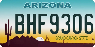 AZ license plate BHF9306