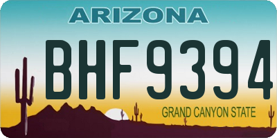 AZ license plate BHF9394