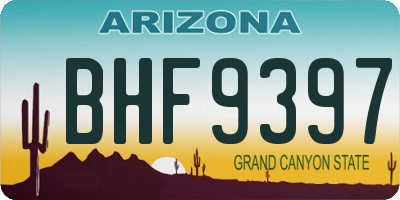 AZ license plate BHF9397