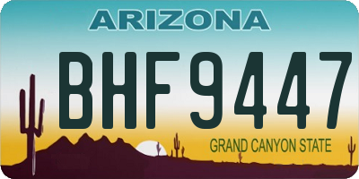 AZ license plate BHF9447